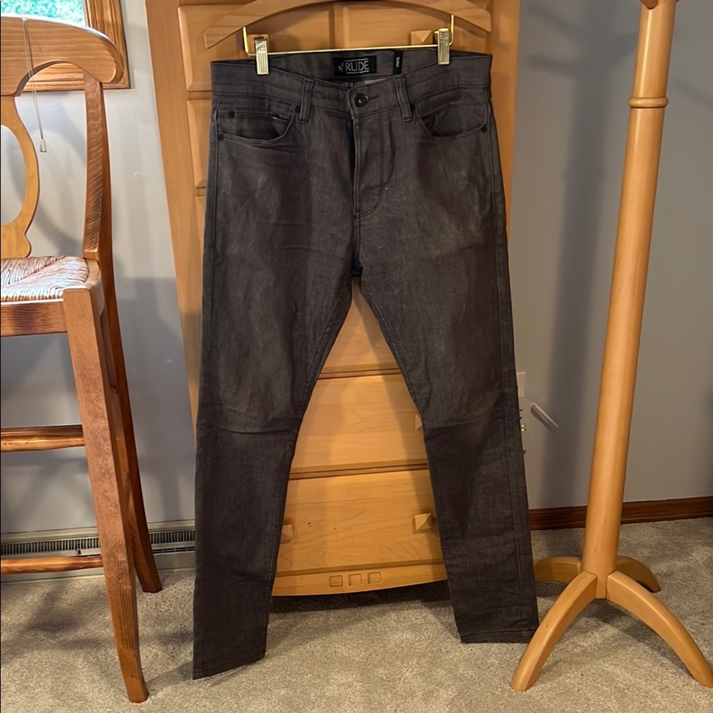RUDE Black Skinny Pants with Sleek Fit